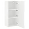 vidaXL Meuble TV mural blanc 40,5x30x90 cm bois d'ing&eacute;nierie