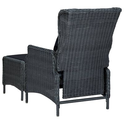 vidaXL Ensemble de salle à manger de jardin 5 pcs Gris foncé