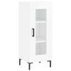 vidaXL Buffet haut Blanc brillant 34,5x34x180 cm Bois d'ing&eacute;nierie