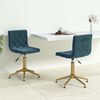 vidaXL Chaises pivotantes &agrave; manger lot de 2 bleu velours