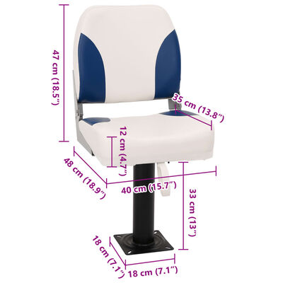 vidaXL Sièges de bateau lot de 2 avec piédestal pivotant à 360°