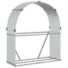 vidaXL Porte-b&ucirc;ches argent&eacute; 120x45x140 cm acier galvanis&eacute;