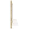 vidaXL Miroir de bain Blanc et ch&ecirc;ne sonoma 90x10,5x37 cm Agglom&eacute;r&eacute;