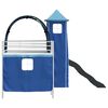 vidaXL Lit mezzanine pour enfants Blanc et Bleu 80 x 200 cm M&eacute;tал
