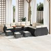 vidaXL Ensemble de canap&eacute; de jardin 14 pcs Noir polyrotin
