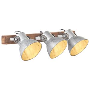 vidaXL Lampe murale industrielle Argent&eacute; 65x25 cm E27