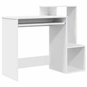 vidaXL Bureau Blanc 106 x 41 x 88.5 cm Bois d'ing&eacute;nierie
