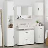 vidaXL Ensemble de mobilier de salle de bain avec tiroir 5 pcs Blanc
