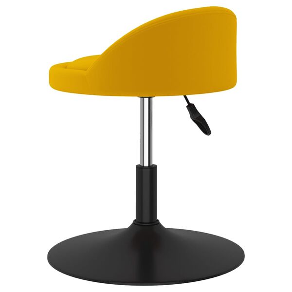 vidaXL Tabouret de massage Jaune moutarde Velours