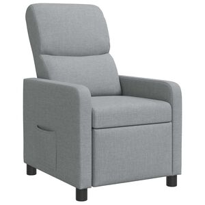 vidaXL Fauteuil inclinable Gris clair Tissu