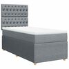 vidaXL Sommier &agrave; lattes de lit avec matelas gris clair 80x200 cm tissu