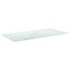 vidaXL Dessus de table blanc 100x50 cm 6 mm verre tremp&eacute; design marbre