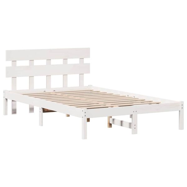 vidaXL Cadre de lit Blanc 120 x 190 cm Bois de pin massif