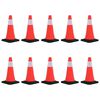 vidaXL C&ocirc;nes de signalisation r&eacute;fl&eacute;chissants &agrave; base lourde 10 pcs 50cm