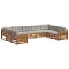 vidaXL Ensemble de canap&eacute;s d'ext&eacute;rieur 9 pc Gris Naturel et Clair