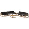 vidaXL Ensemble de canap&eacute;s d'ext&eacute;rieur 9 pcs Naturel et noir