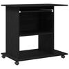 vidaXL Bureau d'ordinateur en ch&ecirc;ne noir 80x50x75 cm bois d'ing&eacute;nierie