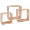 Home&Styling &Eacute;tag&egrave;res d'affichage 3 pcs Bois de Paulownia