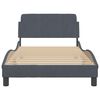 vidaXL Cadre de lit Dover gris fonc&eacute; 100x200 cm velours