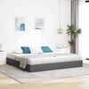 vidaXL Lit de Rangement avec matelas Gris fonc&eacute; 200 x 200 cm tissu
