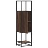 vidaXL Buffet haut ch&ecirc;ne marron 35,5x35x139 cm bois d'ing&eacute;nierie m&eacute;tal