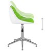 vidaXL Chaise de bureau pivotante Vert et blanc Similicuir