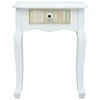 vidaXL Table de chevet Blanc 40x30x50,5 cm Bois