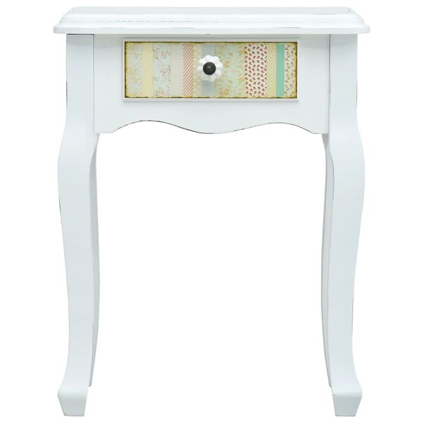 vidaXL Table de chevet Blanc 40x30x50,5 cm Bois