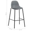 vidaXL Ensemble de bar 3 pcs Tissu Gris clair