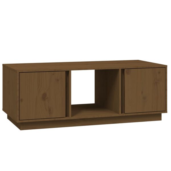 vidaXL Table basse Marron miel 110x50x40 cm Bois massif de pin