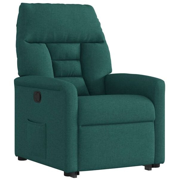 vidaXL Fauteuil inclinable vert fonc&eacute; tissu