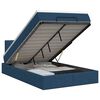 vidaXL Lit ottoman avec matelas Bleu 120 x 200 cm Tissu
