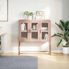 vidaXL Buffet rose 100,5x39x107 cm acier lamin&eacute; &agrave; froid