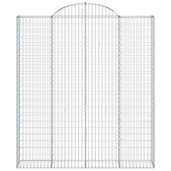 vidaXL Panier de gabions arqu&eacute; 200x30x220/240 cm Fer galvanis&eacute;