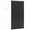 vidaXL Store de Fen&ecirc;tre avec des rideaux Noir Aluminium