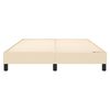 vidaXL Cadre de lit &agrave; ressorts cr&egrave;me 140x200 cm tissu