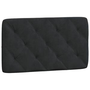 vidaXL Coussin de tête de lit noir 80 cm velours