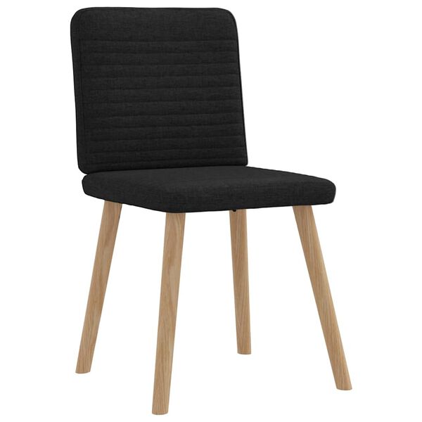 vidaXL Chaises &agrave; manger lot de 6 noir tissu