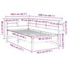 vidaXL Lit biblioth&egrave;que sans matelas blanc 90x190cm bois de pin massif