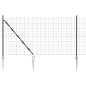 vidaXL Cl&ocirc;ture Euro avec des Pointes 10 x 1 m Acier recouvert de PVC