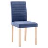 vidaXL Chaises &agrave; manger lot de 2 bleu tissu