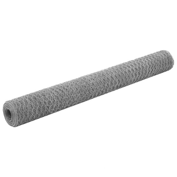 vidaXL Grillage pour voli&egrave;re Acier galvanis&eacute; 25x1,2 m Argent&eacute;