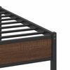 vidaXL Cadre de lit sans matelas ch&ecirc;ne marron 183x213 cm