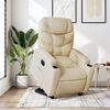 vidaXL Fauteuil inclinable &eacute;lectrique cr&egrave;me tissu