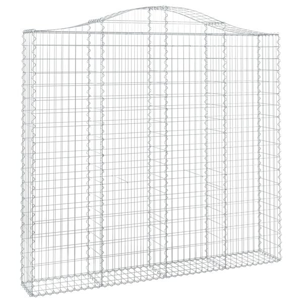 vidaXL Paniers &agrave; gabions arqu&eacute;s 8 pcs 200x30x180/200 cm Fer galvanis&eacute;