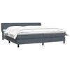 vidaXL Sommier &agrave; lattes de lit et matelas gris fonc&eacute; 200x210cm velours