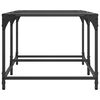 vidaXL Table basse avec dessus en verre transparent 98,5x50x40cm acier