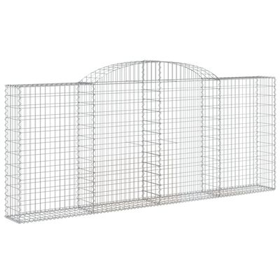 vidaXL Paniers à gabions arqués 13 pcs 300x30x120/140 cm fer galvanisé