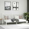 vidaXL Lit de jour avec lit gigogne sans matelas blanc 107x203cm acier