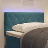 vidaXL T&ecirc;te de lit LED avec t&ecirc;te de lit Bleu fonc&eacute; 80 cm Polyester
